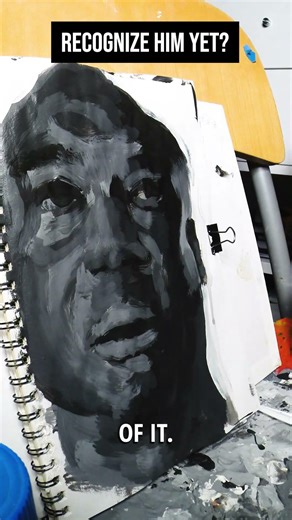 John Coffey Portrait Timelapse | The Green Mile Acrylic Painting