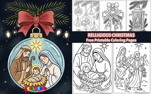 60  Religious Christmas Coloring Pages - Free Printable PDF & Online Coloring