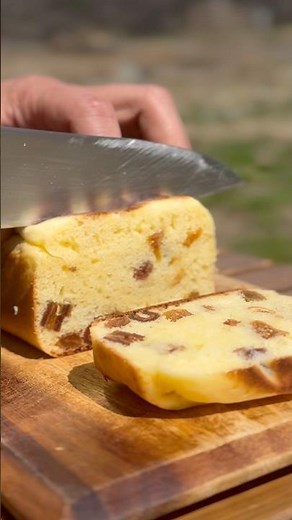 メスティンで焼く！【ドライフルーツのパウンドケーキ】ホットケーキミックスを使えば簡単に！#キャンプ飯 #メスティン #簡単レシピ