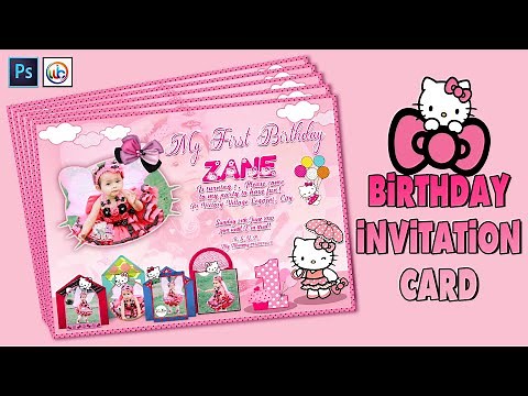 How to Make Birthday Invitation Card Design | Photoshop Tutorial