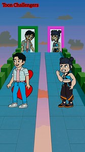 Extreme Zombie Run Challenge: Who Survives, Jinu or Zoey ? | Toon Challengers