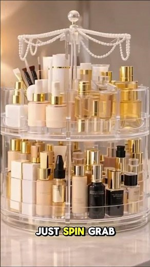 Rotating Transparent Acrylic Makeup Organizer – 360 Degrees Cosmetic Storage Box with Multi-Layer