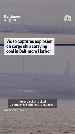 An explosion rocked a cargo ship carrying coal in Baltimore, causing a fire and sending a stream of smoke into the sky but injuring nobody, authorities said. | NBC News