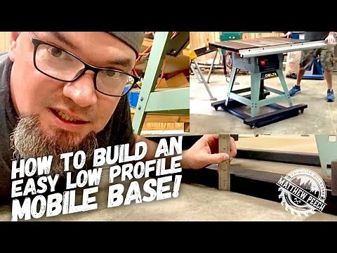 Build An Easy Low Profile Mobile Base For Your Shop Tools!