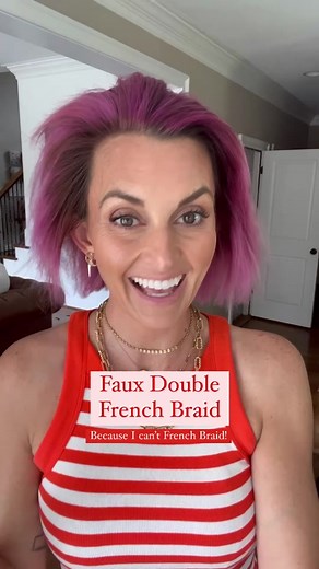 Easy Double Faux French Braid Tutorial for Short Hair