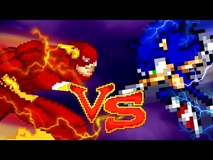 Flash VS. Sonic (Equal Stats/Powerless) - Sprite Animation (Collab with Hinna)