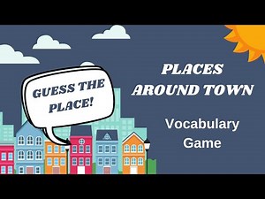 Places Around Town Vocabulary Guessing Game | Esl Vocabulary Game | Buildings and Places in Town