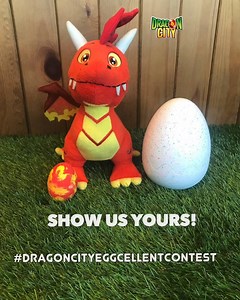 We got a little creative this Easter 🐰and have crafted our Flamy Dragons Egg! 🥚 Easter Eggcellent Competition! 5 winners and 300 gems EACH up for grabs! Can you do any better? Show us your EGG by posting a pic or video here OR on Twitter/Instagram by using the hashtag #DragonCityEggcellentContest from 30 Mar - 4 Apr. For full details and official rules check ->dragoncity.socialpoint.tv/Easter-eggcellent-competition | Dragon City