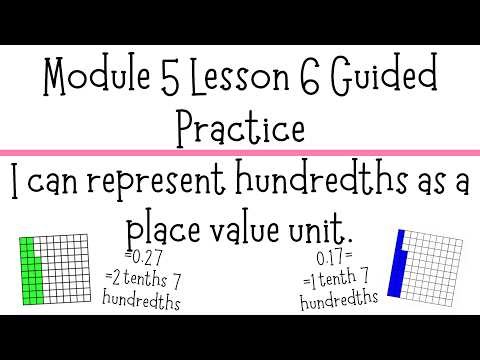 Module 5 Lesson 6 Guided Practice - Grade 4 - Hundredths as place value units