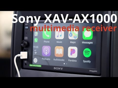 Sony XAV-AX1000 touchscreen receiver with Apple CarPlay | Crutchfield video