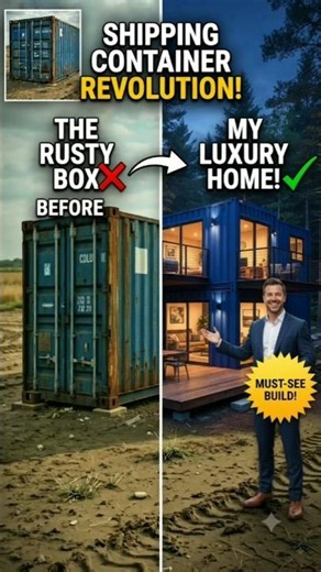 Transforming an Old Shipping Container Into a Luxury Modern Tiny Home #aishorts #viralshorts