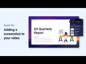 Adding a Screenshot to Your Video