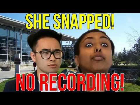 College Student Freaks Out - Tells Me to Stop Recording - Security Called!!!
