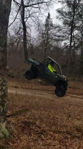 Can-am commander on the back jump