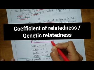 Genetic relatedness /Coefficient of relatedness