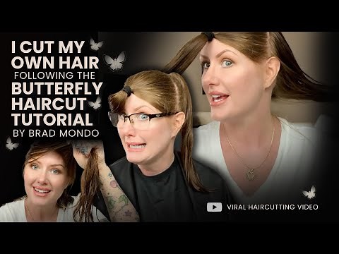 I CUT MY OWN HAIR using the BUTTERFLY CUT TUTORIAL #hairtutorial - butterfly inspired 🦋