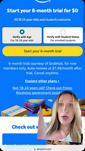 New membership deal for amazon prime!! They are giving young adults 18-24 yrs old 6 months of amazon prime totally free!!! #amazonfinds #amazonmusthaves #amazondeals #amazondiscounts #discount #savingmoney #free #freebies #amazonprime #amazonmembership #savingwithshayna | Savingwithshayna