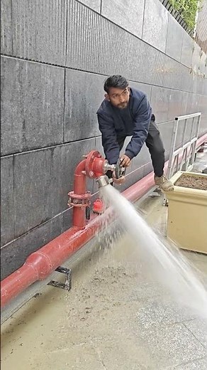 External Fire Hydrant Pressure Test in Action #firehydrant #abuengineers #firefightingsystem #shorts