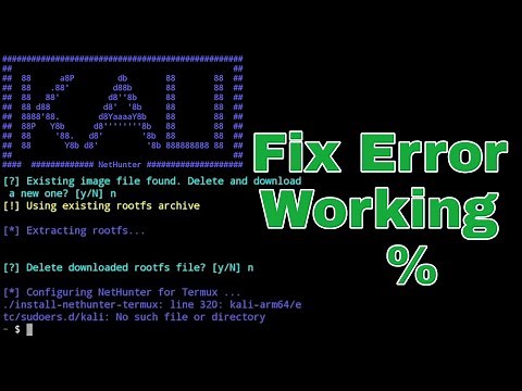 Error fix how to Install Kali nethunter in termux manually📽️ first time on YouTube