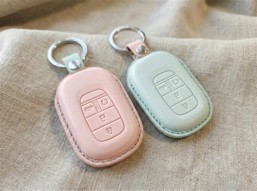 Honda Key Fob Cover Handmade Genuine Leather Key Holder 3D Molded, Hand Stitched Keychain CR-V Civic Accord HR-V Pilot Ridgeline - Etsy