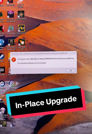 In-Place Gaming PC Upgrade: Fixing Inconsistent Attributes