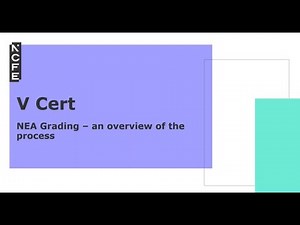 V Certs NEA Grading: an overview of the process