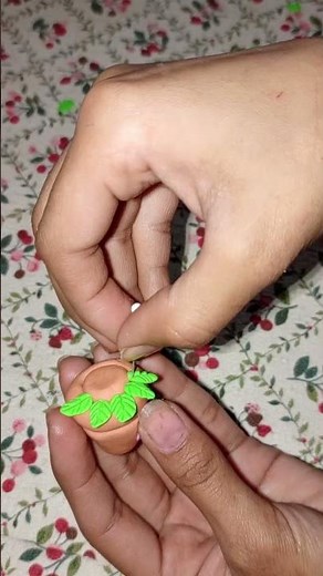 DIY Cute Mini Flower Pot 🌸 | Super Lightweight Clay Craft | Easy Aesthetic Mini Pot Tutorial