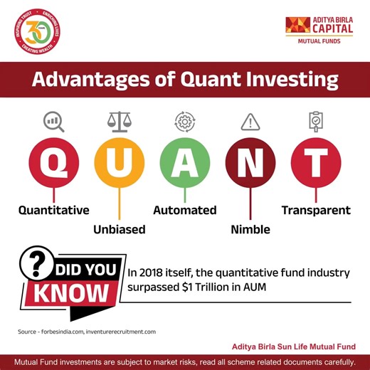 Investing in a quantitative fund is one of the most transparent investment strategies that you can aim to benefit from. The result speaks for itself. Don’t miss out on this great opportunity to build a potential portfolio, consider investing in our quant fund. The #NFO closes on 24th June 2024. Explore our Aditya Birla Sun Life Quant Fund here: https://t.ly/AA6_y #ABSLMF #ABSLQuantFund #MutualFunds #Investing #ABSLAMC | ABC - Aditya Birla Sun Life Mutual Fund