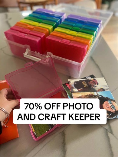 70% off at Michael's! ✨ This photo and craft keeper is perfect for organizing classroom supplies, crafts, small toys, photos, card games, seed packets, and more. 💬 Linked in the post in bio!