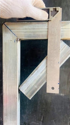 An easy way to cut box bars for welding #welding #weld #pipe #tegning