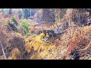 Bulldozer Transforms Farmland - Epic CAT D6R XL Dozer: Clearing Land & Building Roads
