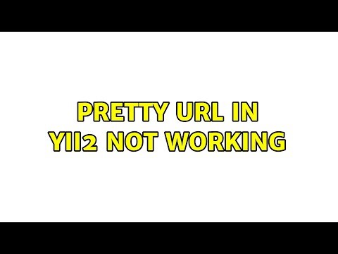 pretty url in yii2 not working