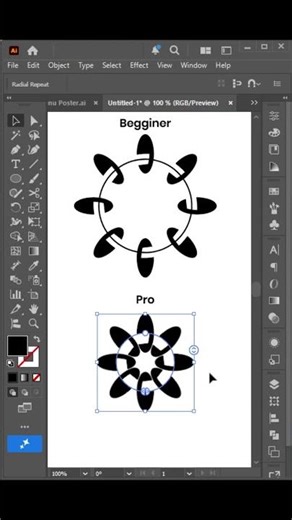 Beginner vs Pro in Adobe Illustrator 🔥
