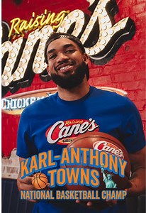 Karl-Anthony Towns stops at Raising Cane’s NYC Flagship