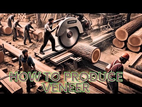 How to produce veneer and round wood peeling process