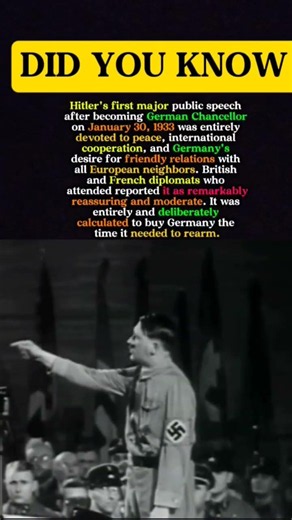 Hitler's First Major Speech After Becoming Chancellor Was About Peace