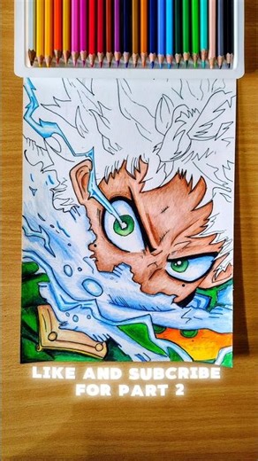 Midoriya Izuku Drawing PART 1 🎨 | Pencil Color Work in Progress #animeeart#myheroacademia #deku