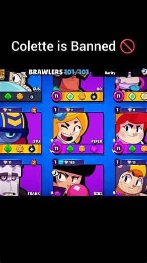 Collette is Banned 🚫 💀 #brawlstars #brawl #supercell