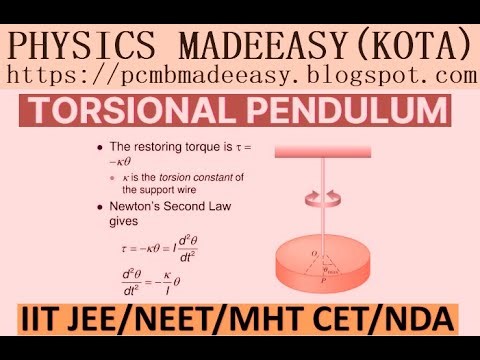 PARALLEL AXIS THEOREM; HAMILTONIAN MECHANICS; ROTATING FRAME; CORIOLIS FORCE; TORSIONAL PENDULUM;