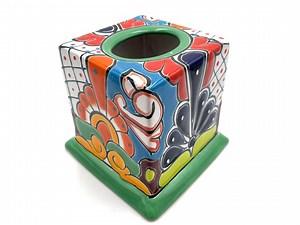 Green Talavera Tissue Box Cover Handmade Mexican Pottery Hand Painted Ceramic Tissue Holder Colorful Bathroom Decor Multicolor Home Accent - Etsy