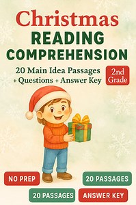 Christmas Reading Comprehension | 2nd Grade | Main Idea | 20 Passages   Question