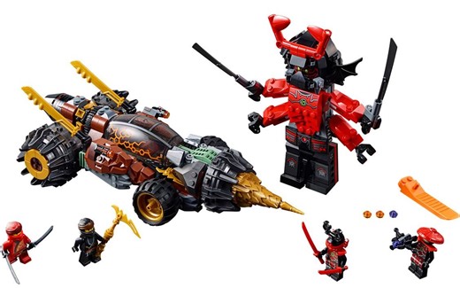 乐高 LEGO 70669 幻影忍者 大地忍者寇的巨型钻头战车 拼搭搬砖视频