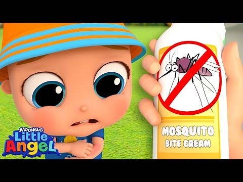 OUCH! Mosquito Bites Baby John 🦟 Little Angel Nursery Rhymes & Kids Songs | Bingo and Baby John