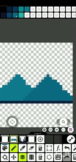 pixel art winter landscape 32x32 timelapse