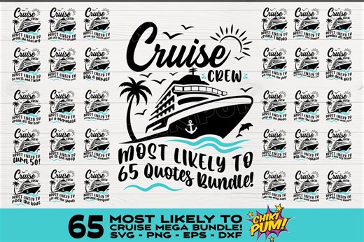 Family Cruise SVG PNG Bundle: Matching Shirts, 65 Funny Quotes (digital Download) - Etsy