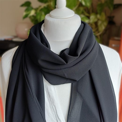 Black Chiffon Scarf Wrap Shawl Wedding Evening Party Lightweight Gift - Etsy