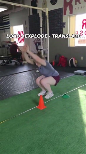 Athletes in Harrisburg, NC performing the Seated Box Jump To Broad Jump — training dynamic load into