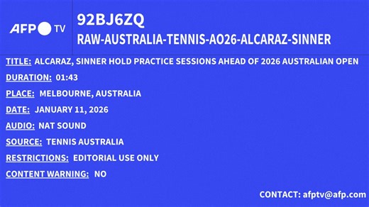 ALCARAZ, SINNER HOLD PRACTICE AHEAD OF 2026 AUSTRALIAN OPEN | AFP #dailytribune25 #janniksinner #carlosalcaraz | Daily Tribune