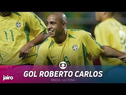 Gol de Roberto Carlos: Brasil vs China | Primeira Fase Copa 2002