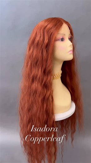 Paramount Wigs on Instagram: "40 inches, a length made for candlelight, dim corridors, romance and drama✨🕯️ Available now. Wig: Isadora Copperleaf A lace front, middle part heat-friendly style. #paramountwigs #elizabethharlander #frankenstein #cosplaywig #lacefront"